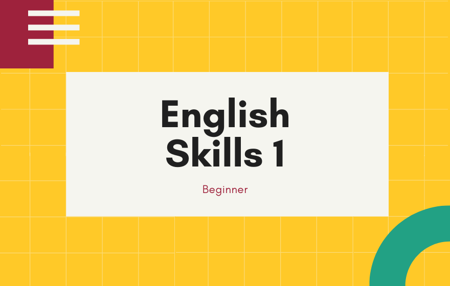 Course Image English Skills 1 TWT 6.30-8.30 T112022